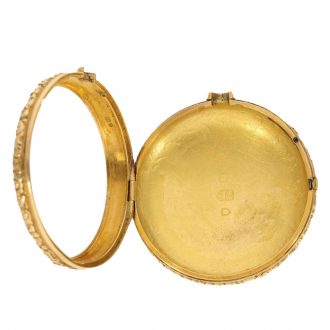 Heavy English 18K gold watch with stoppable seconds Circa 1815