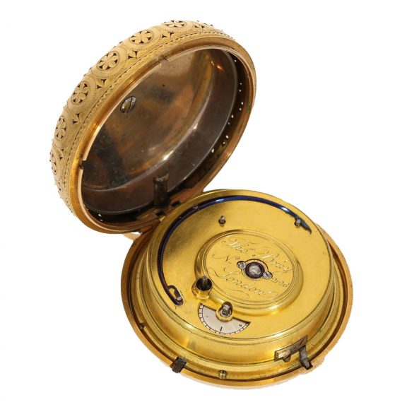 Heavy English 18K gold watch with stoppable seconds Circa 1815 Heavy English 18K gold watch with stoppable seconds Circa 1815