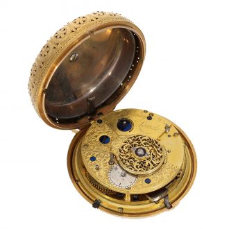 Heavy English 18K gold watch with stoppable seconds Circa 1815
