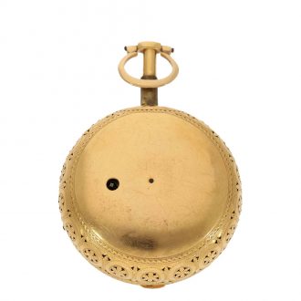 Heavy English 18K gold watch with stoppable seconds Circa 1815