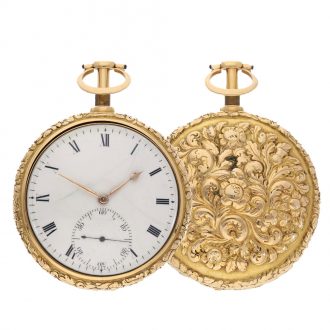 Heavy English 18K gold watch with stoppable seconds Circa 1815