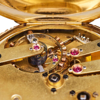 Swiss gold hunting cased chronometer watch Circa 1870
