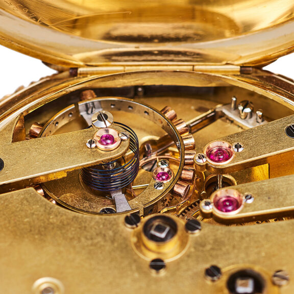 Swiss gold hunting cased chronometer watch Circa 1870 Swiss gold hunting cased chronometer watch Circa 1870