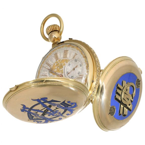 Swiss highly interesting 18K gold chronometer Circa 1865 Swiss highly interesting 18K gold chronometer Circa 1865