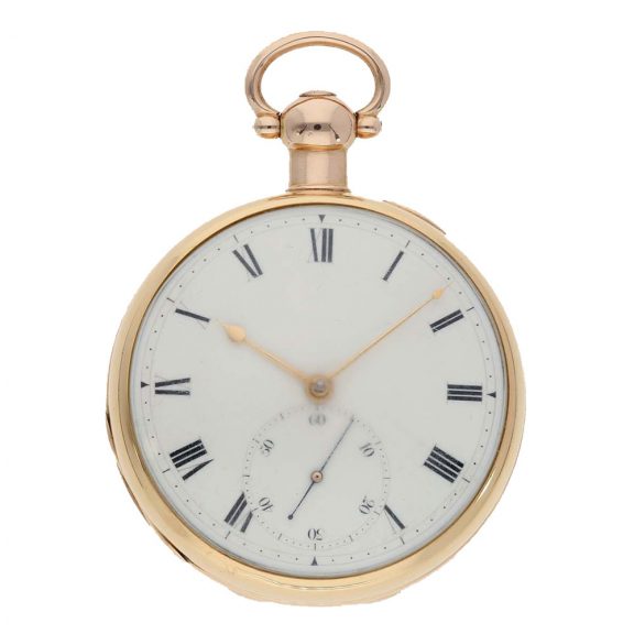 English interesting gold open faced chronometer Circa 1810