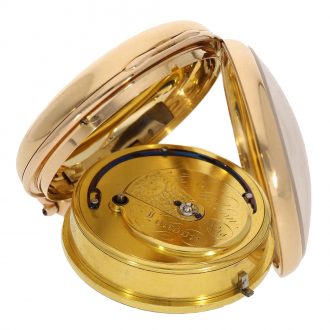 English interesting gold open faced chronometer Circa 1810