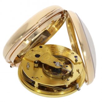 English interesting gold open faced chronometer Circa 1810