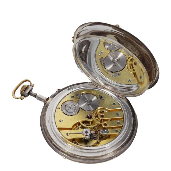 Swiss silver one of a kind watch with fine enamel painting Circa 1900 Swiss silver one of a kind watch with fine enamel painting Circa 1900