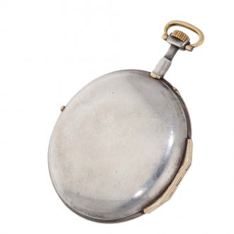 Swiss silver one of a kind watch with fine enamel painting Circa 1900