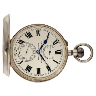 Swiss rare open faced silver deck chronometer Circa 1919