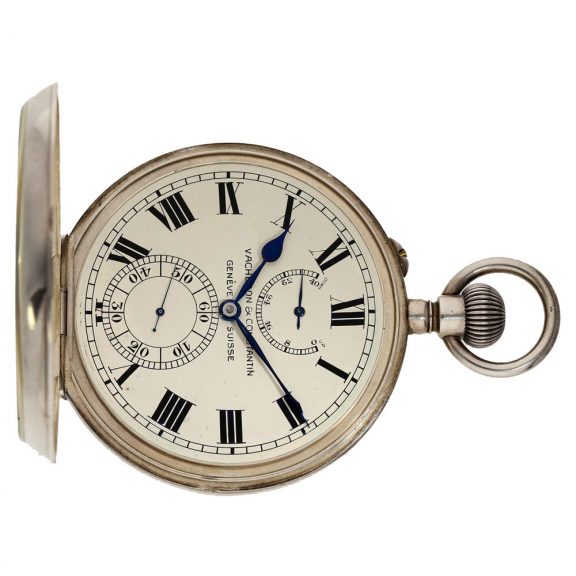 Swiss rare open faced silver deck chronometer Circa 1919 Swiss rare open faced silver deck chronometer Circa 1919
