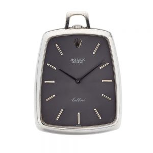 Rare Swiss 18 carat white gold Rolex pocket watch Circa 1973
