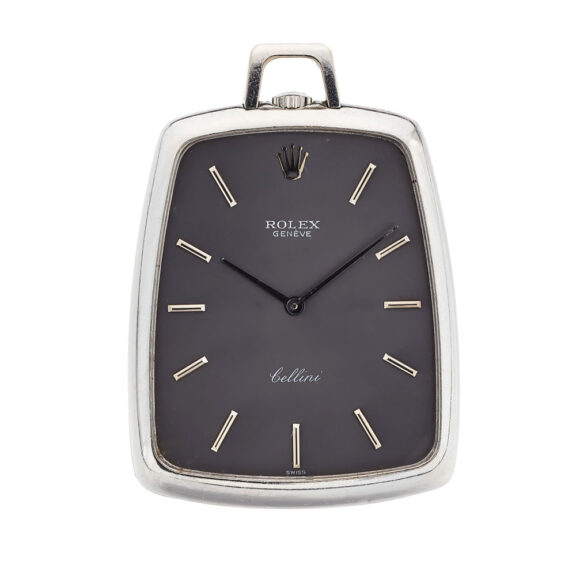 Rare Swiss 18 carat white gold Rolex pocket watch Circa 1973