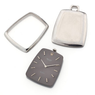 Rare Swiss 18 carat white gold Rolex pocket watch Circa 1973