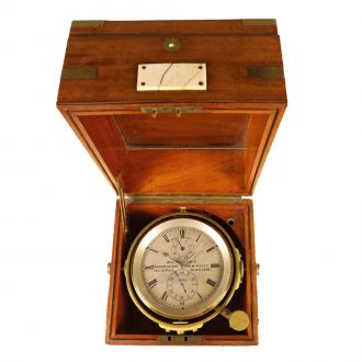Scottish brass chronometer with spring detent chronometer escapement Circa 1870