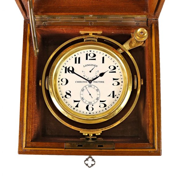 Swiss small brass marine chronometer in excellent condition Circa 1950