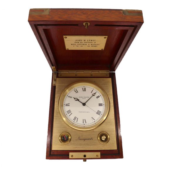 Fine Swiss brass marine chronometer with center seconds Circa 1980 Fine Swiss brass marine chronometer with center seconds Circa 1980