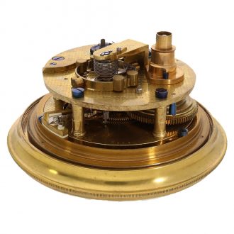 Fine Swiss brass marine chronometer with power reserve Circa 1908