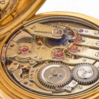 Fine Swiss gold minute repeating LeCoultre watch Circa 1899