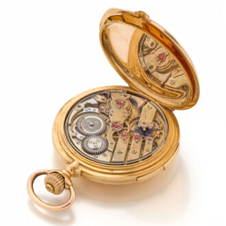 Fine Swiss gold minute repeating LeCoultre watch Circa 1899