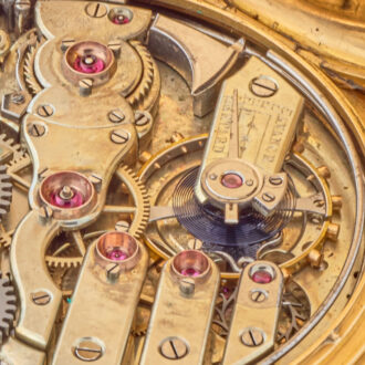 Fine Swiss gold minute repeating LeCoultre watch Circa 1899