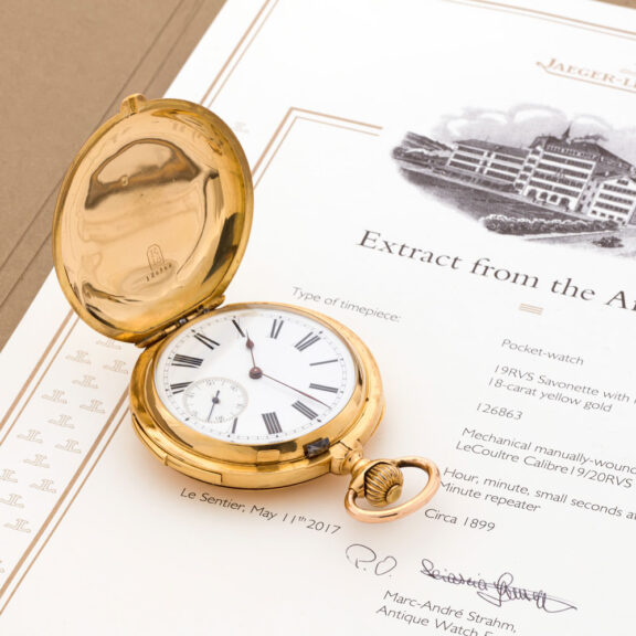 Fine Swiss gold minute repeating LeCoultre watch Circa 1899 Fine Swiss gold minute repeating LeCoultre watch Circa 1899