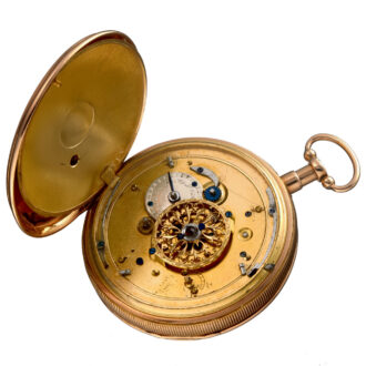 An French gold quarter repeating verge automaton Circa 1820