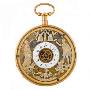French gold and enamel quarter repeating watch Circa 1810