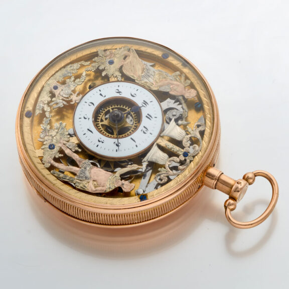 An French gold quarter repeating verge automaton Circa 1820 An French gold quarter repeating verge automaton Circa 1820