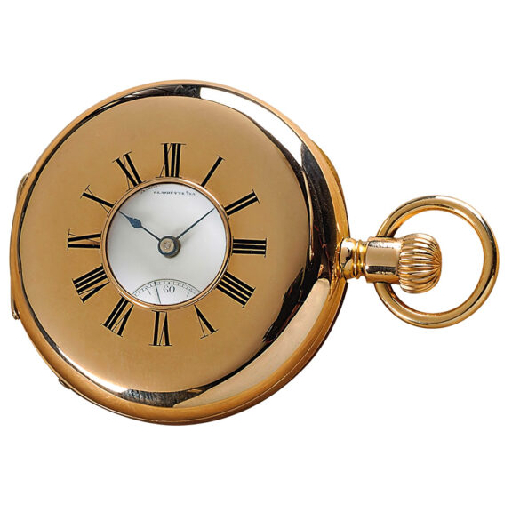 German gold half hunter pocket watch Circa 1885 German gold half hunter pocket watch Circa 1885
