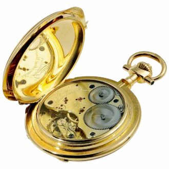 German 18k rose gold Glashütte pocket watch Circa 1900