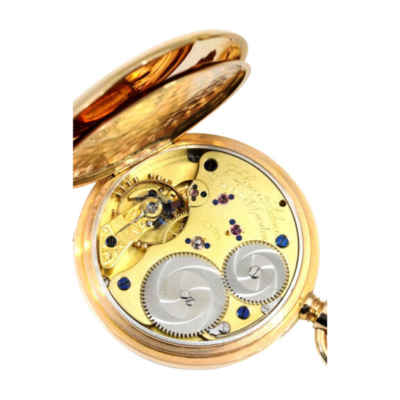 German gold half hunter pocket watch Circa 1885 German gold half hunter pocket watch Circa 1885