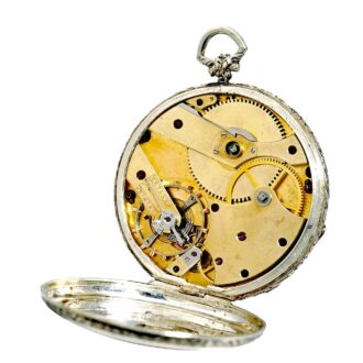 Swiss silver pocket with "Reaumur" temp. indication Circa 1855