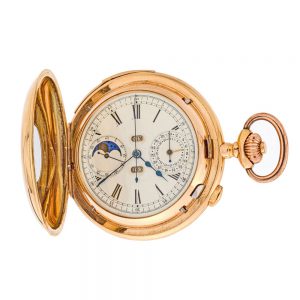 Swiss exceptionally pocket watch with 7 complications Circa 1900