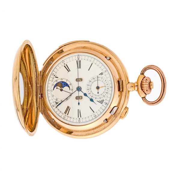 Swiss exceptionally pocket watch with 7 complications Circa 1900 Swiss exceptionally pocket watch with 7 complications Circa 1900