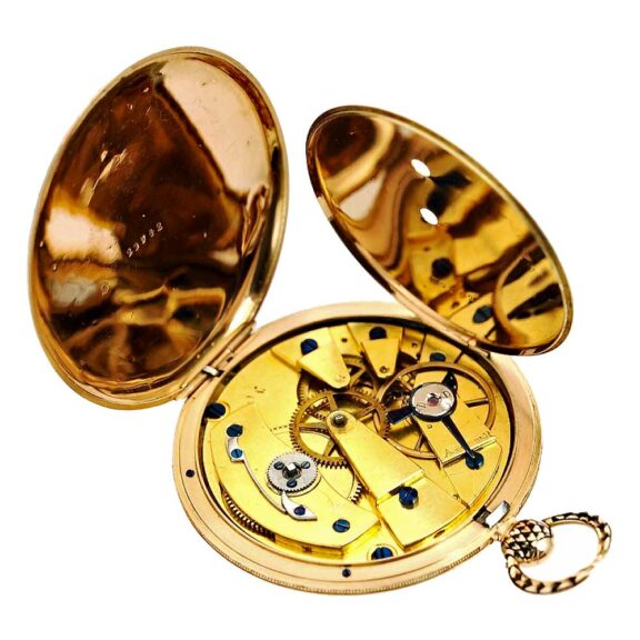 French, Swiss watch with digital hours and minutes Circa 1820 French, Swiss watch with digital hours and minutes Circa 1820