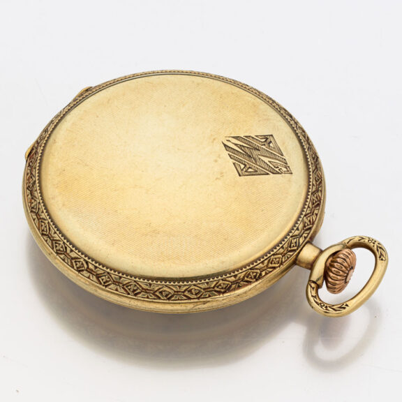 American gold Art Deco open faced lever watch Circa 1925 American gold Art Deco open faced lever watch Circa 1925