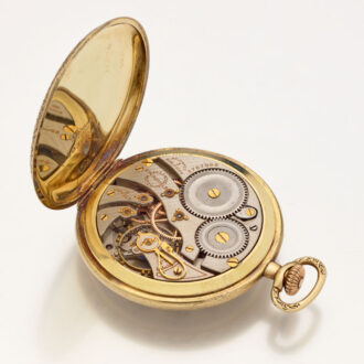 American gold Art Deco open faced lever watch Circa 1925