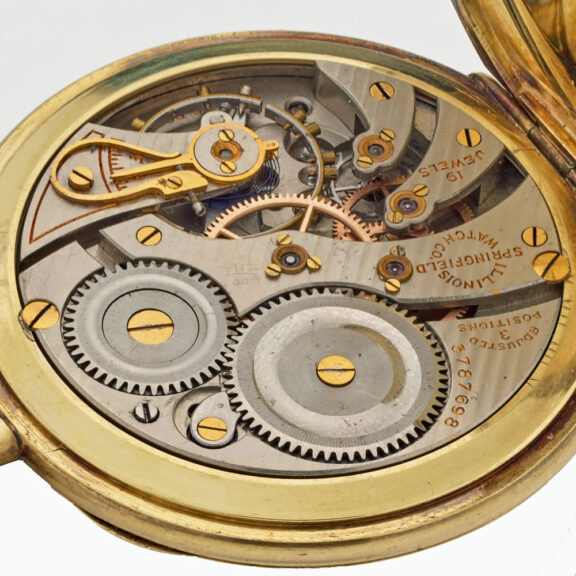 American gold Art Deco open faced lever watch Circa 1925 American gold Art Deco open faced lever watch Circa 1925