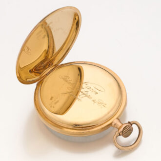 Swiss gold dress watch without second, polished case Circa 1890