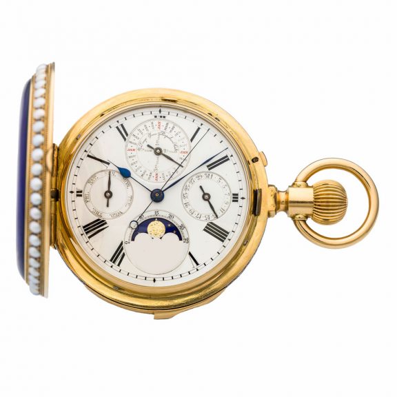 Fine and important Swiss gold complicated lever watch Circa 1890 Fine and important Swiss gold complicated lever watch Circa 1890