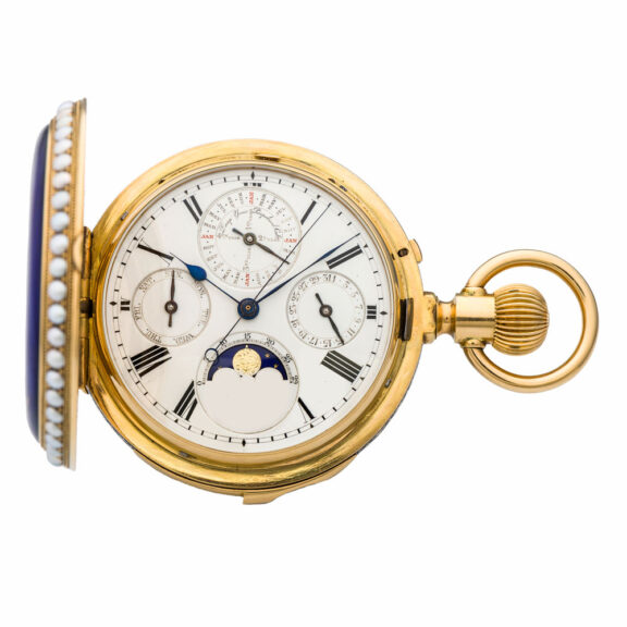Fine and important Swiss gold complicated lever watch Circa 1890 Fine and important Swiss gold complicated lever watch Circa 1890