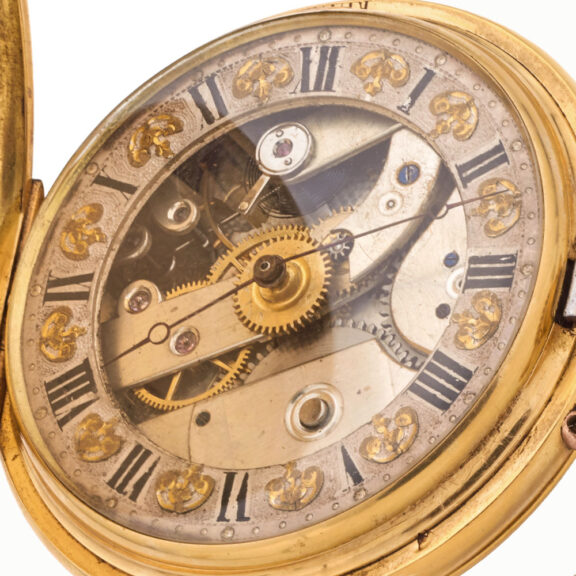 Fine Swiss gold double-sided pocket watch Circa 1870 Fine Swiss gold double-sided pocket watch Circa 1870