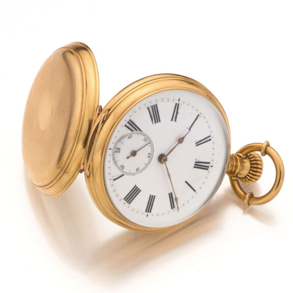 Fine Swiss gold double-sided pocket watch Circa 1870 Fine Swiss gold double-sided pocket watch Circa 1870