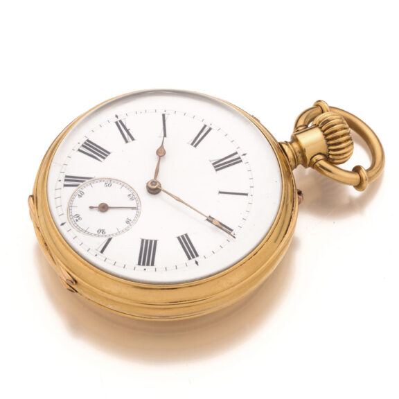 Fine Swiss gold double-sided pocket watch Circa 1870 Fine Swiss gold double-sided pocket watch Circa 1870