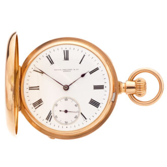 Fine Swiss 18 carat gold hunting cased pocket watch Circa 1877