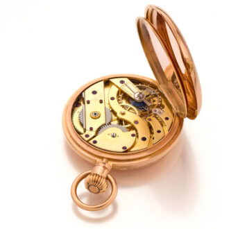 Fine Swiss 18 carat gold hunting cased pocket watch Circa 1877
