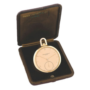 Swiss pink gold dress watch with the original Patek Philippe fitted box Circa 1940
