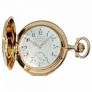 German 14k rose gold Glashütte pocket watch Circa 1900