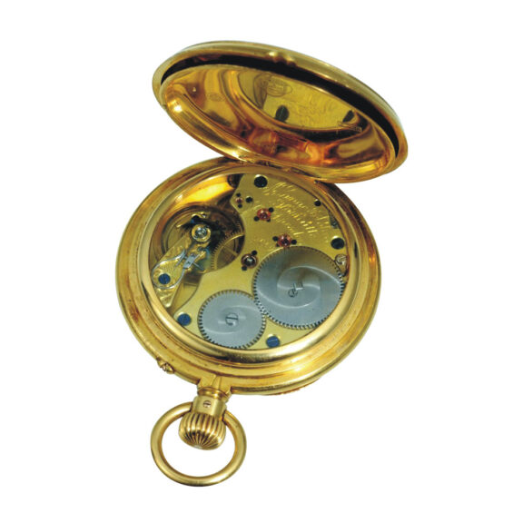 German 18k gold open face lever pocket watch Circa 1896 German 18k gold open face lever pocket watch Circa 1896
